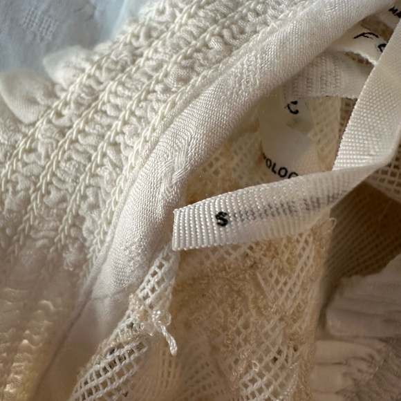 Feather Bone Anthropologie Boho Embroidered Beaded Long Sleeve Blouse Size Small - Picture 7 of 9